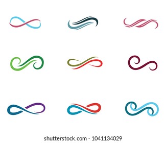 infinity logo and symbol template icons app vector