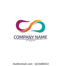 infinity logo and symbol template icons app design