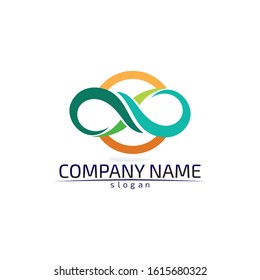 infinity logo and symbol template icons app design