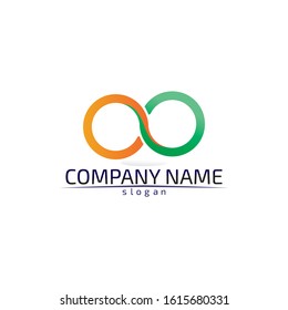 infinity logo and symbol template icons app design