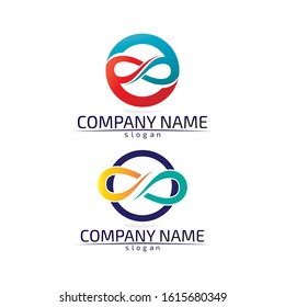 infinity logo and symbol template icons app design