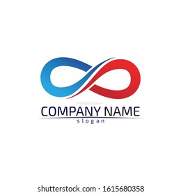 infinity logo and symbol template icons app design