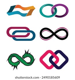 infinity logo and symbol template icons vector illustration