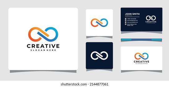Infinity Logo Template With Business Card Design Inspiration