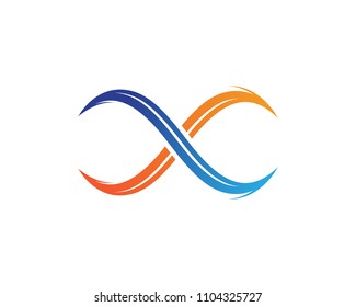 infinity logo and template icons vector