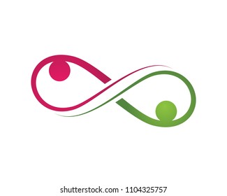 infinity logo and template icons vector