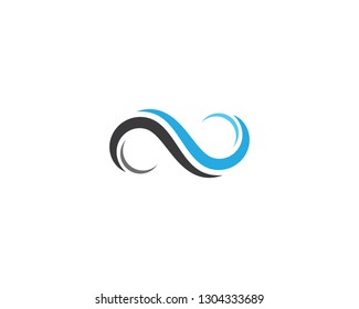 Infinity logo template vector icon illustration