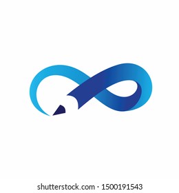 infinity logo that formed pencil