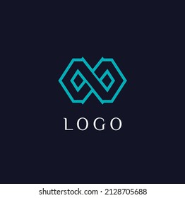 
Infinity logo vector blue colors