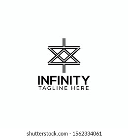 infinity logo vector concept with minimalist and modern styles