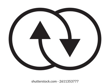 Infinity logo, vector icon. Unusual infinity icon with arrows. Vector illustrations EPS 10