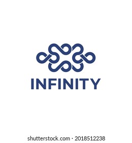 Infinity logo Vector illustration template