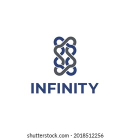 Infinity logo Vector illustration template