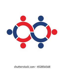 infinity logo vector. person logo.