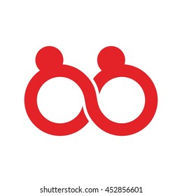 infinity logo vector. person logo.