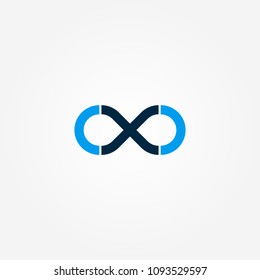 Infinity logo vector. Infinity logo template. Vector logo template