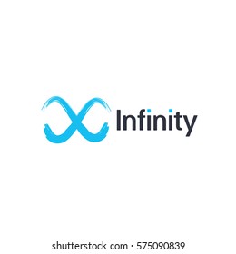 Infinity logo. Zen Circle icon or symbol.
