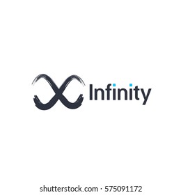 Infinity logo. Zen Circle icon or symbol.