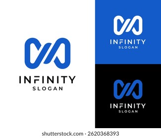 Infinity Loop Abstract With Simple Modern Line For Brand or Business Vector Logo Design Illustration