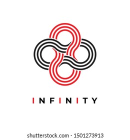 infinity loop circle logo abstract vector design