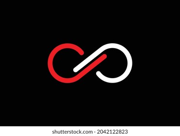 infinity loop circle logo abstract vector design