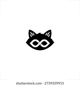 Infinity Loop Eyes For Modern Animal head mascot logo