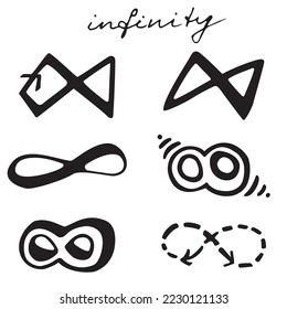 Infinity loop icon design. Isolated on white background, vector. Endless sign