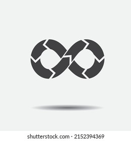 Infinity Loop Icon. Vector Illustration