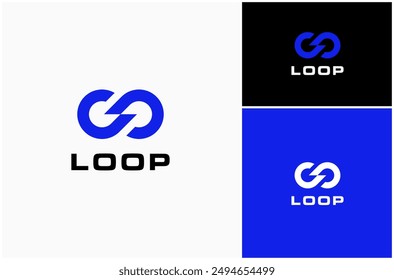 Infinity Loop Infinite Mobius Technology Abstract Modern Vector Logo Design Illustration