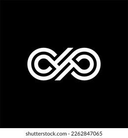 Infinity loop letter s modern line illustration design