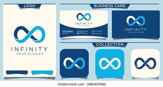 Infinity loop logo design vector.