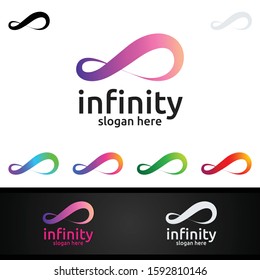 Infinity Loop Logo Icon. Vector Unlimited Infinity, Endless Line Shape Sign