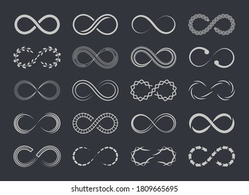 Infinity loop logo icon. Vector unlimited infinity, endless line shape sign