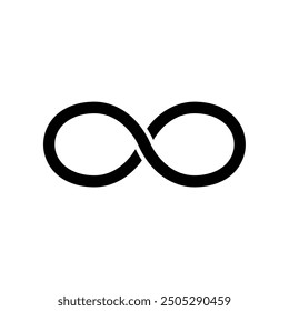 infinity loop logo icon. vector isolated on white background, simple and modern design.