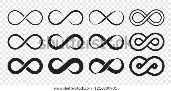 無限ループのロゴアイコン ベクター無限無限 無限の線の形状記号 のベクター画像素材 ロイヤリティフリー