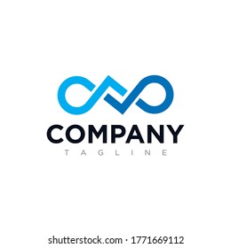 Infinity Loop P Letter Logo - Double P Letter Logo Vector
