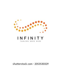 Infinity loop symbol logo icon design template. Vector color emblem sign.