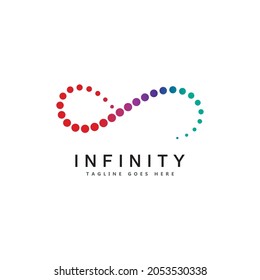 Infinity loop symbol logo icon design template. Vector color emblem sign.