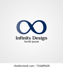 Infinity Loop Unlimited Logo Symbol Design. Infinite Cloud Data Concept. Vector Illustration 