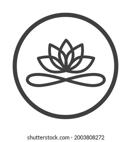 Infinity Lotus Sign Symbol: стоковая векторная графика (без лицензионных пл...