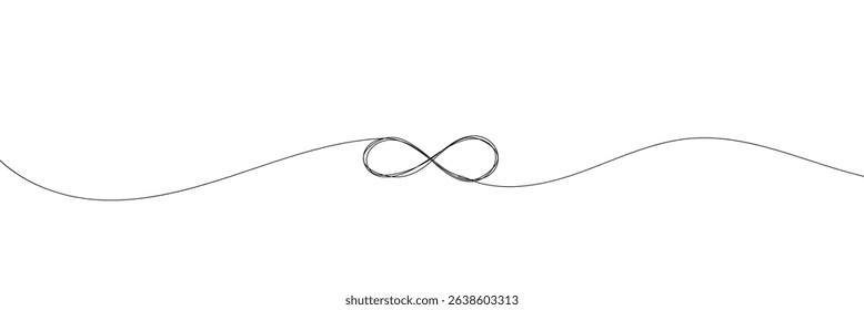 Infinity love icon. Continuous line art drawing Heart and Infinity symbol. Friendship and love concept. Best friend forever. Vector illustration, One continuous line drawing of Infinity symbol. 