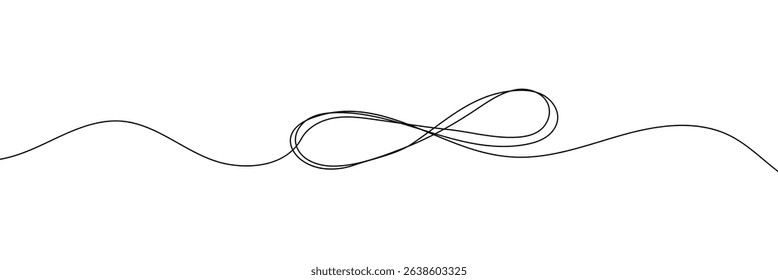 Infinity love icon. Continuous line art drawing Heart and Infinity symbol. Friendship and love concept. Best friend forever. Vector illustration, One continuous line drawing of Infinity symbol. 