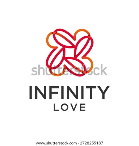 Infinity love knot logo. Symbols of endless love, unity, connection, and eternity. Infinity, love, knot, endless, loop symbols