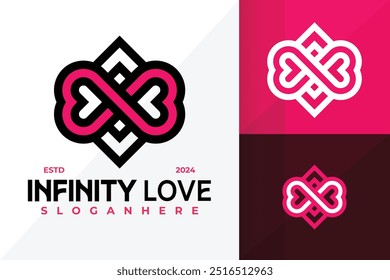 Infinity Love Logo Icon Vector Design. Creative simple logos designs illustration