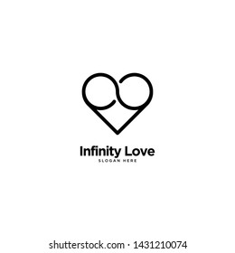 Infinity Love Logo Outline Monoline