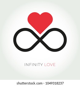 Logotipo do amor infinito. Ícone do vetor de namorados e relacionamentos.