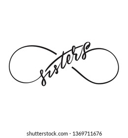 Infinity love sisters vector symbol