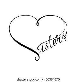 Infinity love sisters vector symbol