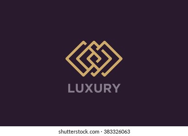 Infinity Luxury Logo Abstract Shape Design Vector Template.
Infinite Square Rhombus Looped Symbol Logotype Concept Icon.