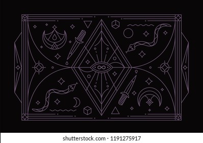 Infinity Magic Symbol. Mystic Symbol. Vector Illustration.